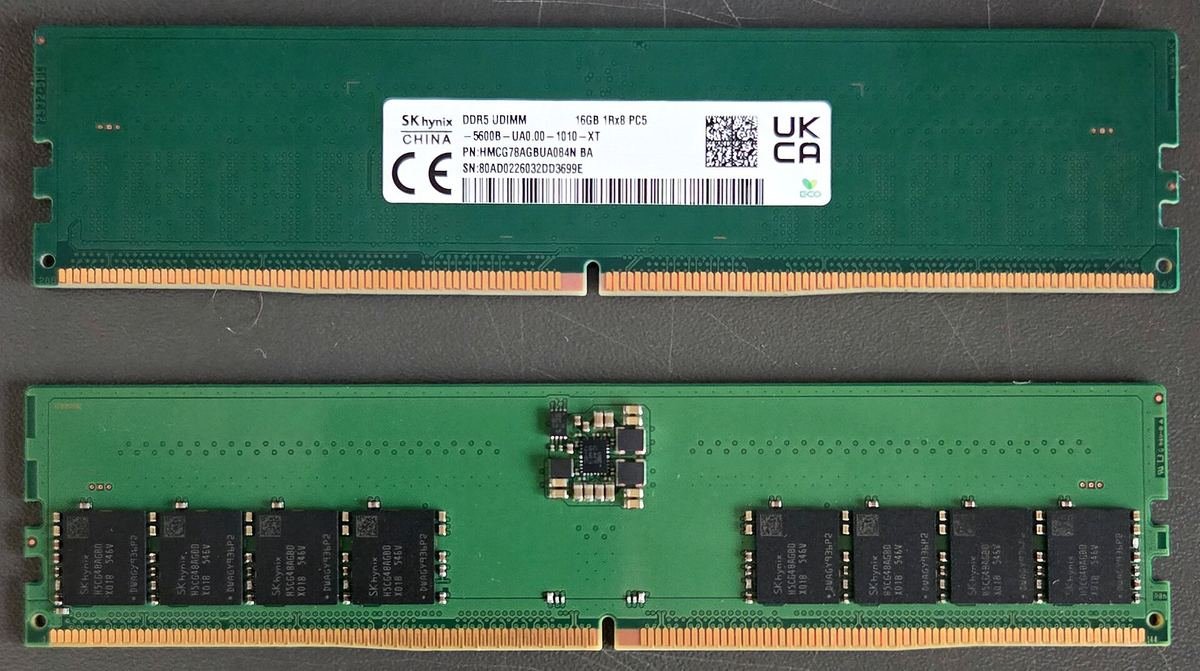 Foto de DDR5 DIMM · 288 pines